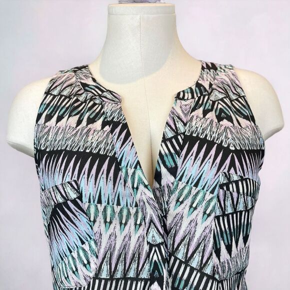 SANCTUARY Play Tribe Print Sleeveless Blouse | EUC | Medium - Picture 2 of 9